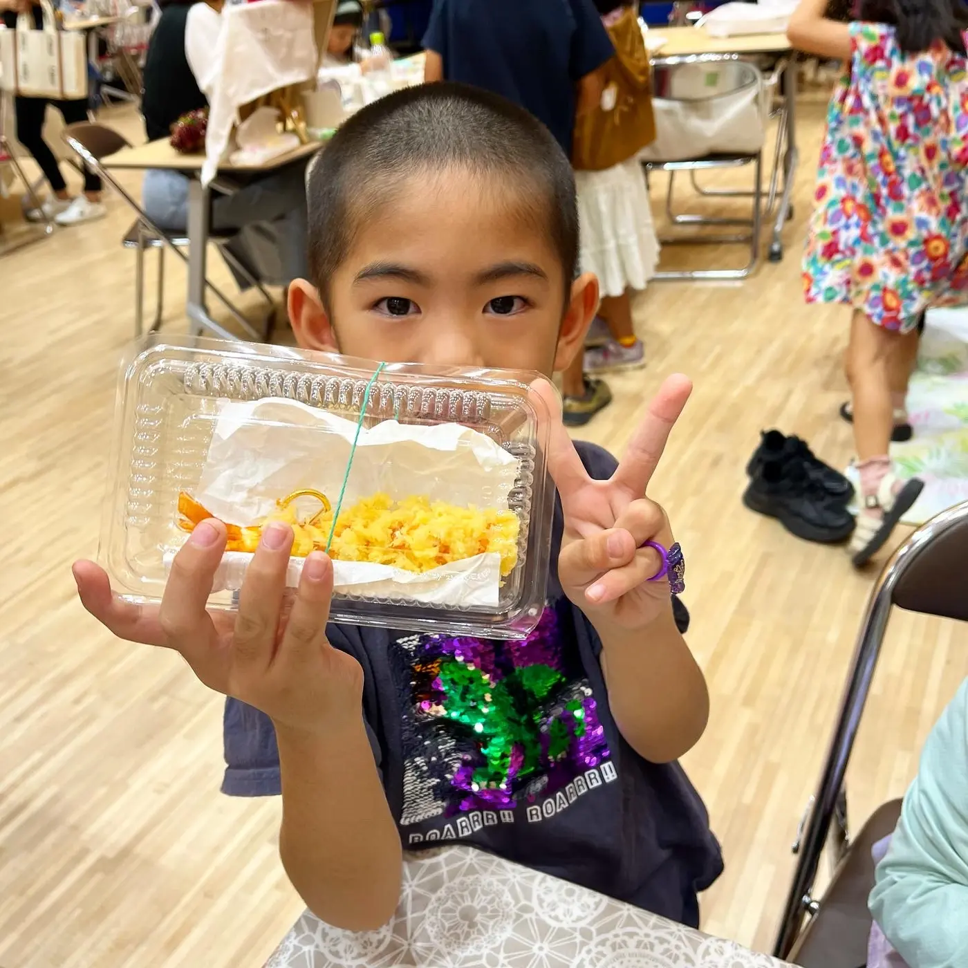 イベント会場で完成した作品と