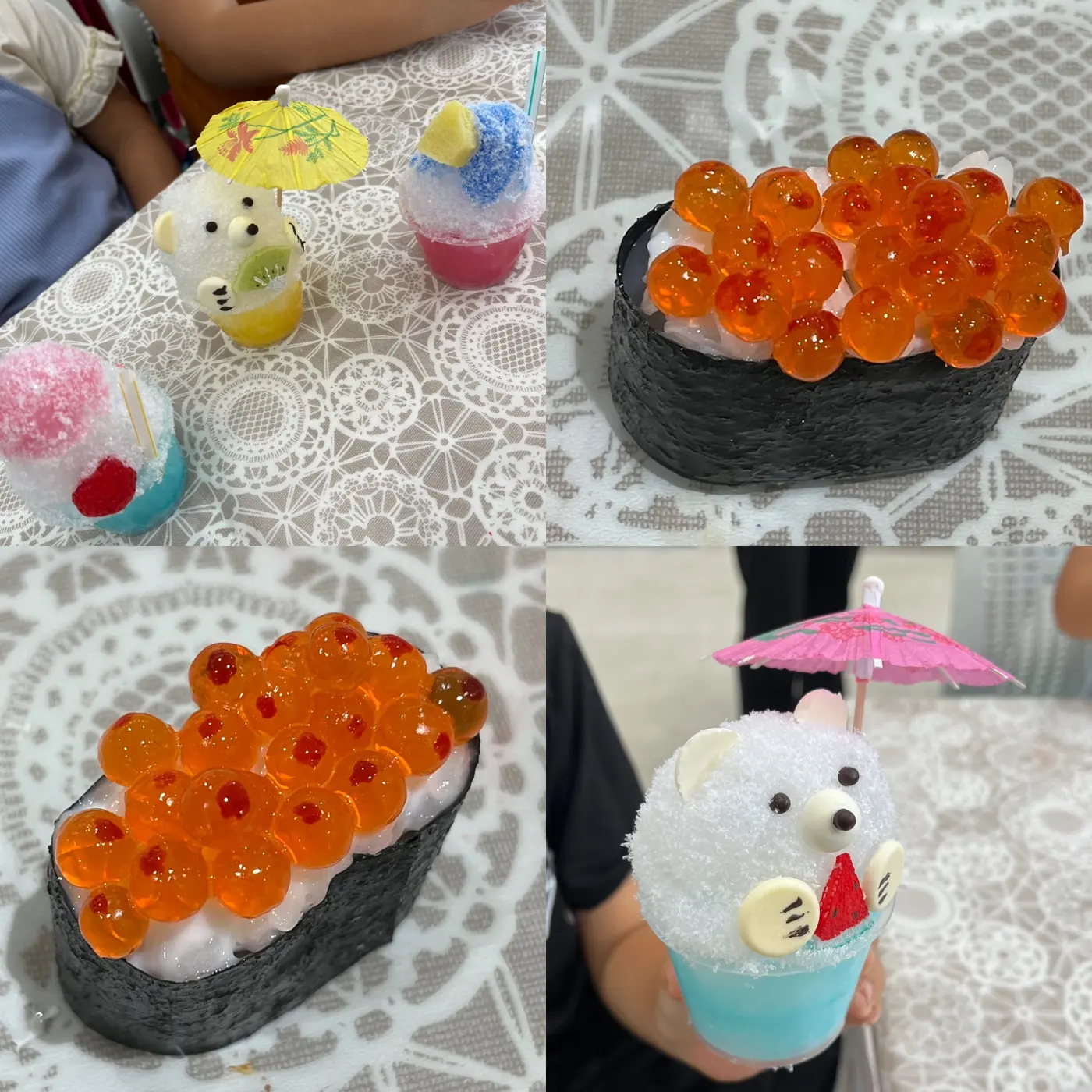 いくら軍艦とパフェ